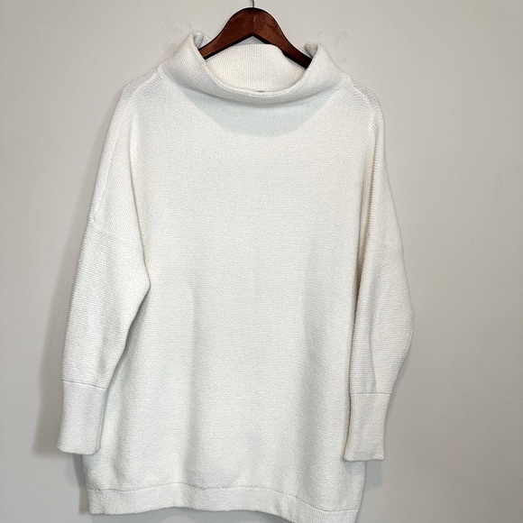 Free People Ribbed Ottoman Slouchy Tunic Sweater, Size Small, Color Cream| EUC - Picture 8 of 14
